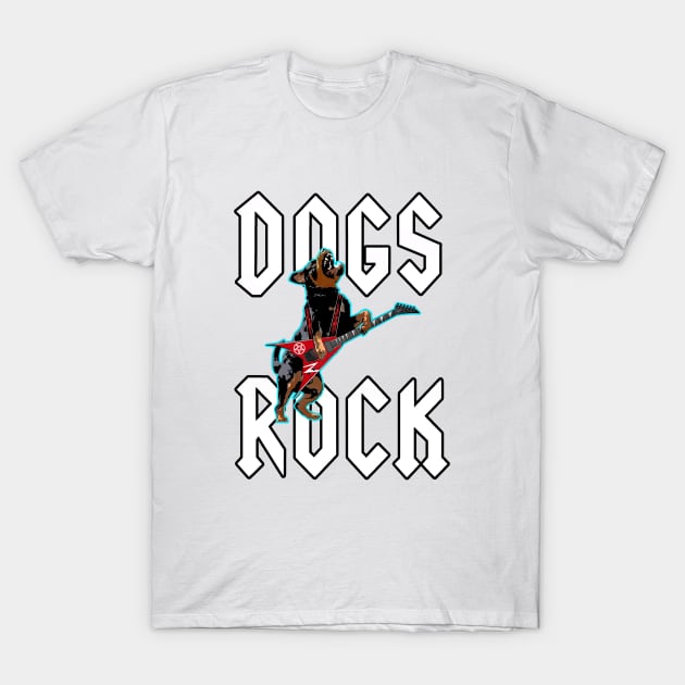 Dogs Rock #4 T-Shirt by SiSuSiSu